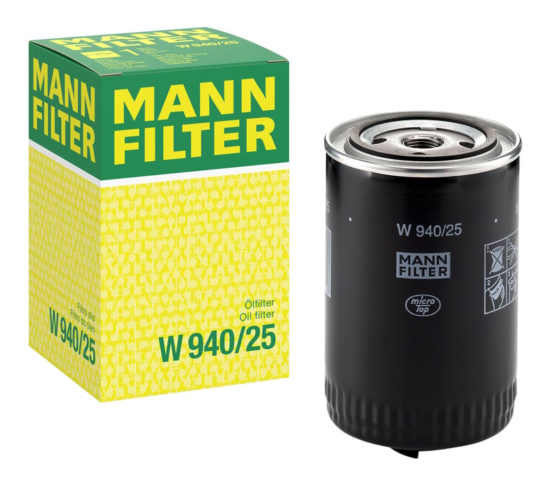 Olejový filter MANN-FILTER W 940/25 – pre osobné a ľahké úžitkové vozidlá, závit M20x1,5, 1 ks