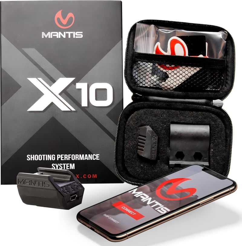 Mantis X10 Elite Lövészeti Teljesítménymérő Rendszer - Valós Idejű Követés, Elemzés és Edzői Tanácsadás iOS/Android Applikációval