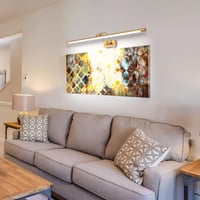 MantoLite LED Tükörlámpa 90 cm Réz - 16W, 3000K Meleg Fehér Fény, IP44 Vízálló, Húzókapcsolós Fürdőszobai Fali Világítás, 270° Állítható 8