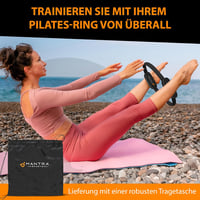 MANTRA SPORTS Pilates Gyűrű - Otthoni Fitness Eszköz Medencefenék Edzéshez, Comb és Csípő Erősítéshez, Férfiaknak és Nőknek, 35,5 cm, Hordoz 7