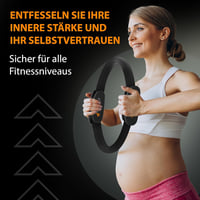 MANTRA SPORTS Pilates Gyűrű - Otthoni Fitness Eszköz Medencefenék Edzéshez, Comb és Csípő Erősítéshez, Férfiaknak és Nőknek, 35,5 cm, Hordoz 6