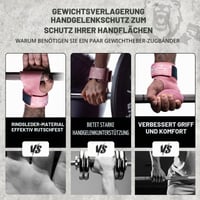 MANUEKLEAR Chingă dublă din piele pentru îmbunătățirea prizei în haltere și antrenamentul de forță - Chingă de antrenament premium pentru ridicări de mare greutate 6