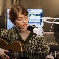 Mikrofónové rameno MAONO BA20 biele – nastaviteľné kovové rameno na podcasty, hranie hier a streamovanie, so stolovým držiakom a 3/8"-5/8" adaptérom, maximálna nosnosť 1 kg 8