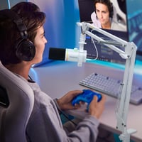 Mikrofónové rameno MAONO BA20 biele – nastaviteľné kovové rameno na podcasty, hranie hier a streamovanie, so stolovým držiakom a 3/8"-5/8" adaptérom, maximálna nosnosť 1 kg 9