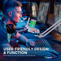 Herný USB mikrofón MAONO DGM20 biely, kondenzátorový mikrofón s potlačením hluku, stlmením, ovládaním zosilnenia a pop filtrom, na streamovanie, podcasty, pre PC, PS4, PS5, Mac 8