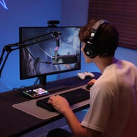 Microfon Gaming MAONO PD100XS XLR/USB pentru PC, Microfon Dinamic pentru Streamer și Podcast, Reducerea Zgomotului, Funcție Mute, Control Volum, RGB, Braț Microfon, Negru 2