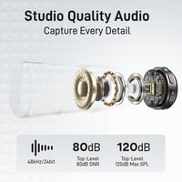 MAONO Wave T5 vezeték nélküli csíptetős mikrofon USB-C, 48 kHz/24 bit, 300 m hatótáv 2