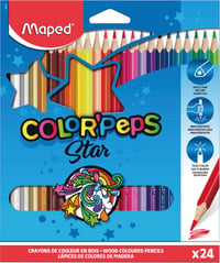 Set creioane colorate triunghiulare Maped Color'Peps – 24 bucăți, culori asortate 1