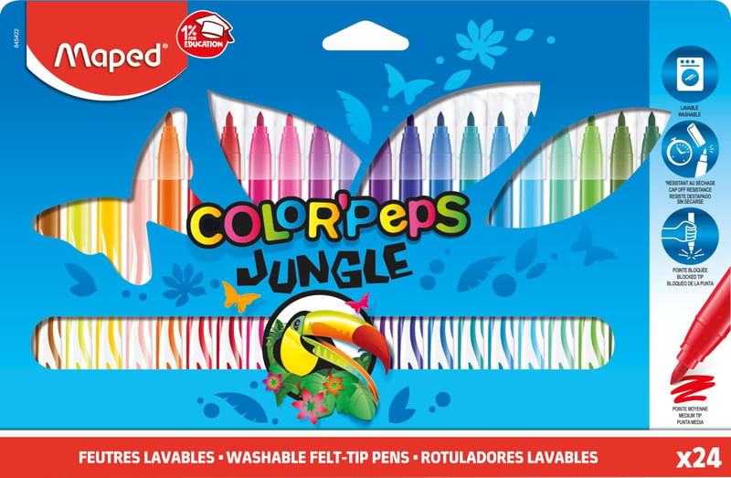 Súprava fixiek Maped Color'Peps Jungle - 24 ks