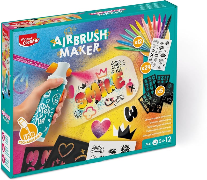Maped Creative Airbrush Maker 907080 - Gyerek Graffiti Szett 5+ Éves Korig