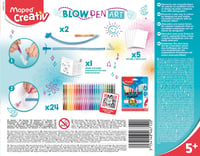 Maped Creativ Blow Pen Art súprava fúkacích fixiek s farebnými fixkami a tryskou, na kreatívne kreslenie pre deti od 5 rokov — 22-dielna súprava 6
