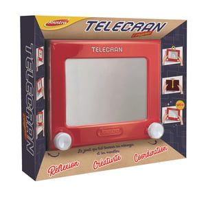 Joustra Telecran originalna čarobna ploča za djecu, crvena, 19x19 cm, J41404, od 5 godina starosti, magnetska ploča za crtanje