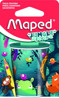 Maped Jungle Fever Fémdobozos Ceruzahegyező 2 Különböző Méretű Lyukkal, Újrahasznosítható Csomagolással 1