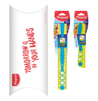 Sada pravítok Maped Kidy'Grip 2 ks – 20 cm + 30 cm pravítko – Protišmykový systém úchopu, ľahko čitateľná stupnica – modrá/zelená 1