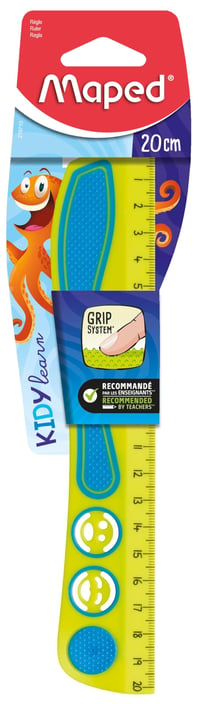 Sada pravítok Maped Kidy'Grip 2 ks – 20 cm + 30 cm pravítko – Protišmykový systém úchopu, ľahko čitateľná stupnica – modrá/zelená 4