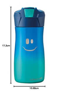 Sticlă pentru copii Maped Picnik Concept din oțel inoxidabil, 430 ml, albastru, anti-scurgere, ușor de curățat 10