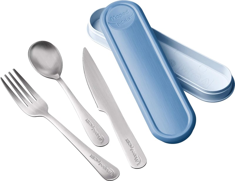 Maped Picnik Concept Adult utazó evőeszköz szett, 4 részes - storm blue