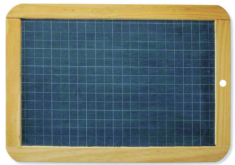Maped Prírodná čierna tabuľa, obojstranná (štvorčekovaná/čistá), s dreveným rámom, 260 x 182 mm