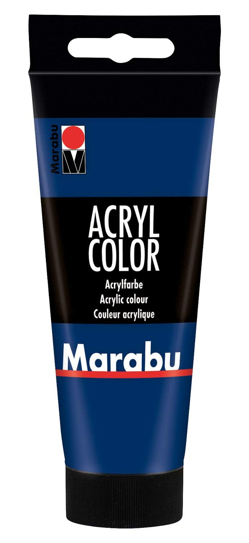 Akrylová farba Marabu Acryl Color – tmavomodrá, 100 ml – na vodnej báze, rýchloschnúca, svetlostála a vodoodolná, vhodná na použitie so štetcom aj špongiou