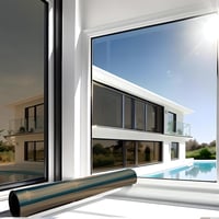 Folie Oglindă pentru Geam MARAPON Maro 118x200 cm - Folie pentru Protecție Solară Opacă din Exterior, cu Protecție UV, Izolare Termică, Aderență Statică 1