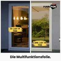 Folie Oglindă pentru Geam MARAPON Maro 118x200 cm - Folie pentru Protecție Solară Opacă din Exterior, cu Protecție UV, Izolare Termică, Aderență Statică 4