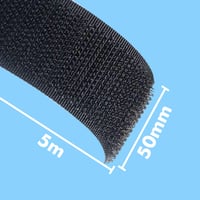 Suchý zips MARARDI na prišívanie, nie je samolepiaci - čierny - 5 m x 50 mm 2