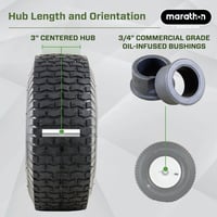 Marathon 13x5.00-6" Pneumatikus Gumiabroncs Kerékkel, 3" Agy, 3/4" Csapágy - Einzelbett 4