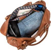 Marc Peter Wax Tan Bőr Utazótáska Férfiaknak Hétvégi Weekender Duffel Bag Nagy XL 3