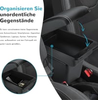 MARCHFA Clio 4 Captur Középkonzol Kartámasz Fehér Műbőr Tárolódoboz 4