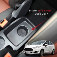 MARCHFA Fiesta MK7 2009-2017 kartámosztó tároló USB töltőporttal – fekete varrással 2