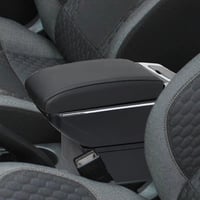 MARCHFA Fiesta MK7 2009-2017 kartámosztó tároló USB töltőporttal – fekete varrással 3