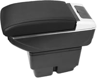 MARCHFA Fiesta MK7 2009-2017 kartámosztó tároló USB töltőporttal – fekete varrással 1