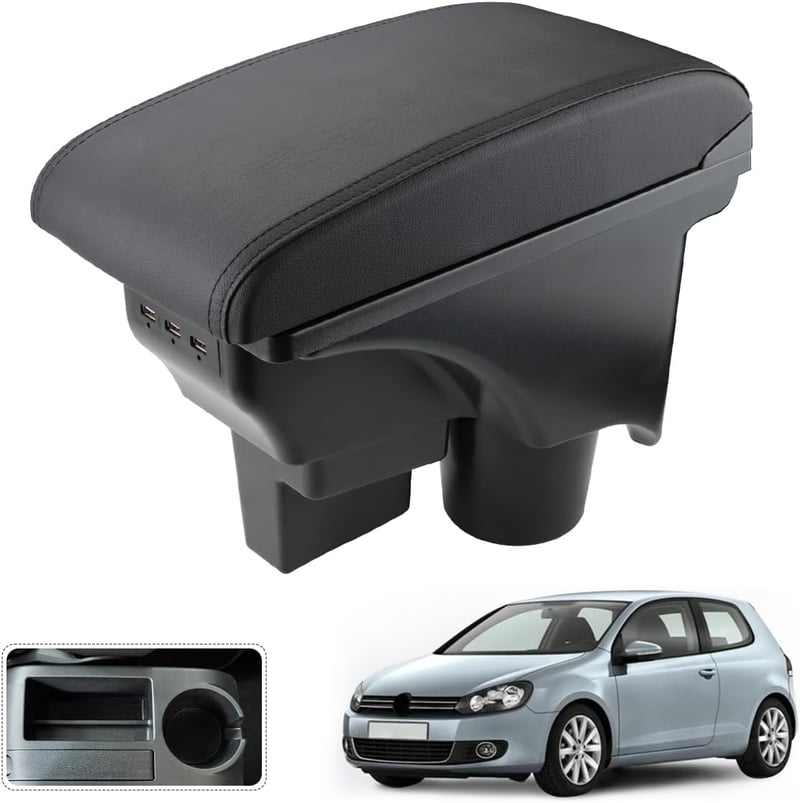 MARCHFA Golf 6 MK6 Középkonzol Kartámasz USB Töltőportokkal 2008-2013