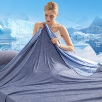 Chladiaca deka Marchpower Arc-Chill 3.0 s chladiacimi vláknami Q-Max>0,5, obojstranná letná deka 2 v 1, deka na pohovku, cestovná deka, 200x220 cm, modrá 1