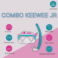 Detský potápačský set Mares Combo Keewee Jr (maska a šnorchel) v juniorskej veľkosti 5