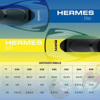 Unisex krátke plutvy Mares Hermes na plávanie a šnorchlovanie, modré, s otvorenou pätou, ľahké a pohodlné plavecké plutvy 6