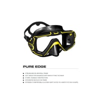 Potápačská maska Mares Pure Edge pre dospelých - čierna/žltá, unisex na potápanie 2