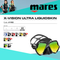 Potápačská maska Mares X-Vision Ultra LS - svetlosivá/čierna, veľkosť Bx so zrkadlovými sklami, unisex 2