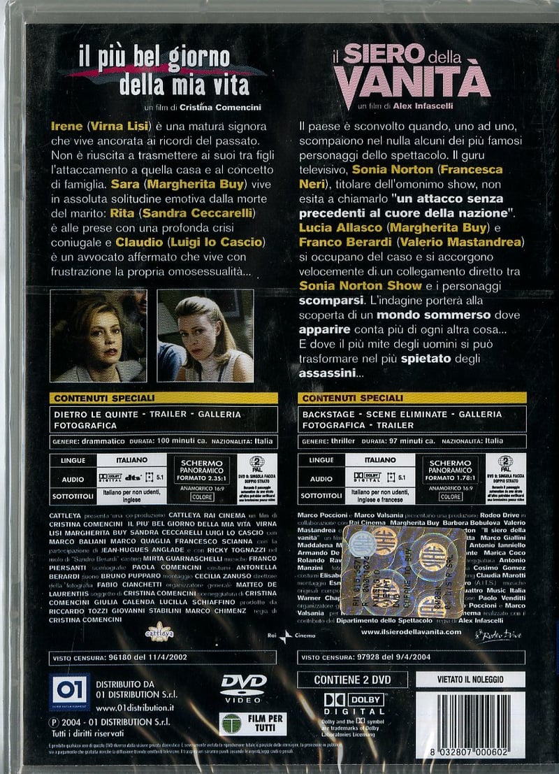 Margherita Buy 2 DVD-s Gyűjtemény Olasz Film