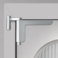 MARIE Automata Ajtócsukó Fúrás Nélkül - Könnyű Beltéri Ajtókhoz, Fémes Kivitel, Szivacsos Védőpárnával, Állítható Záróerővel, Ezüst 1
