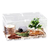 Marjoramy Akrylový priehľadný box na kŕmenie plazov 30x20x15 cm pre pavúky, gekony, jašterice, škorpióny, užovky červené a morčatá 1