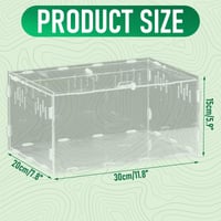 Marjoramy Akrylový priehľadný box na kŕmenie plazov 30x20x15 cm pre pavúky, gekony, jašterice, škorpióny, užovky červené a morčatá 2