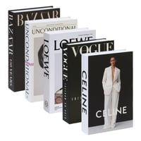 Set 5 Cărți Decorative Marjoramy, Cărți False Pliabile pentru Decorul Casei, Măsuță de Cafea, Bibliotecă, Birou, Set Cărți Ornamentale Fără Pagini 5