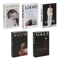 Set 5 Cărți Decorative Marjoramy, Cărți False Pliabile pentru Decorul Casei, Măsuță de Cafea, Bibliotecă, Birou, Set Cărți Ornamentale Fără Pagini 1
