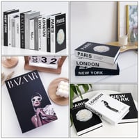Set 5 Cărți Decorative Marjoramy, Cărți False Pliabile pentru Decorul Casei, Măsuță de Cafea, Bibliotecă, Birou, Set Cărți Ornamentale Fără Pagini 4