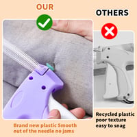 Marjoramy etiketovacia pištoľ na textil s 5 náhradnými ihlami a 1100 upínacími sponami - fialová 6