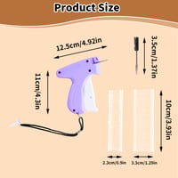 Marjoramy etiketovacia pištoľ na textil s 5 náhradnými ihlami a 1100 upínacími sponami - fialová 2