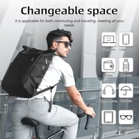 Mark Ryden Rolltop Hátizsák Férfiaknak, 20-29L Vízálló Laptoptáska 17,3 Colos Notebookhoz, USB Töltőporttal, Bővíthető Kapacitással 6