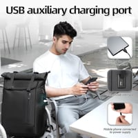 Mark Ryden Rolltop Hátizsák Férfiaknak, 20-29L Vízálló Laptoptáska 17,3 Colos Notebookhoz, USB Töltőporttal, Bővíthető Kapacitással 2
