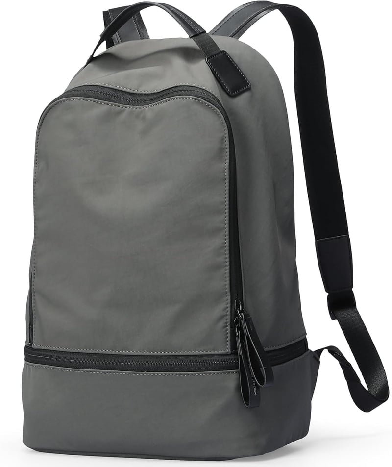 Mark Ryden Unisex Hátizsák Laptoptartóval - Vízálló, YKK Cipzáras Városi Táska Iskolába, Munkába - Könnyű, Strapabíró Hátizsák Világosszürke